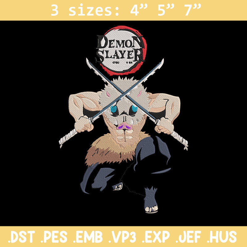 Hashibira Inosuke Embroidery Design, Demon slayer Embroidery, Embroidery File, Anime Embroidery,Digital download..jpg