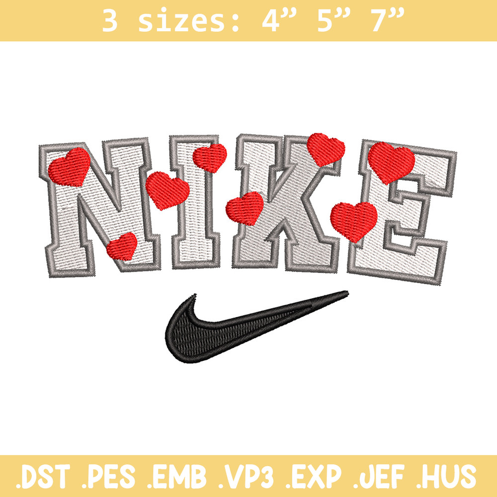 Heart nike embroidery design, Heart embroidery, Nike design, Embroidery shirt, Embroidery file,Digital download.jpg