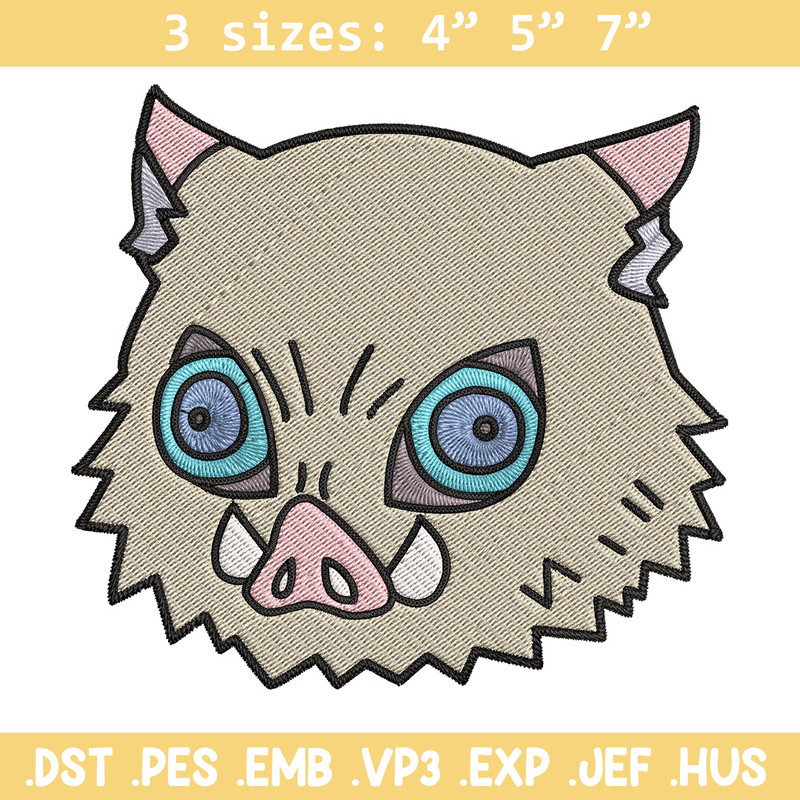 Inosuke sticker Embroidery Design, Demon slayer Embroidery, Embroidery File, Anime Embroidery, Digital download.jpg