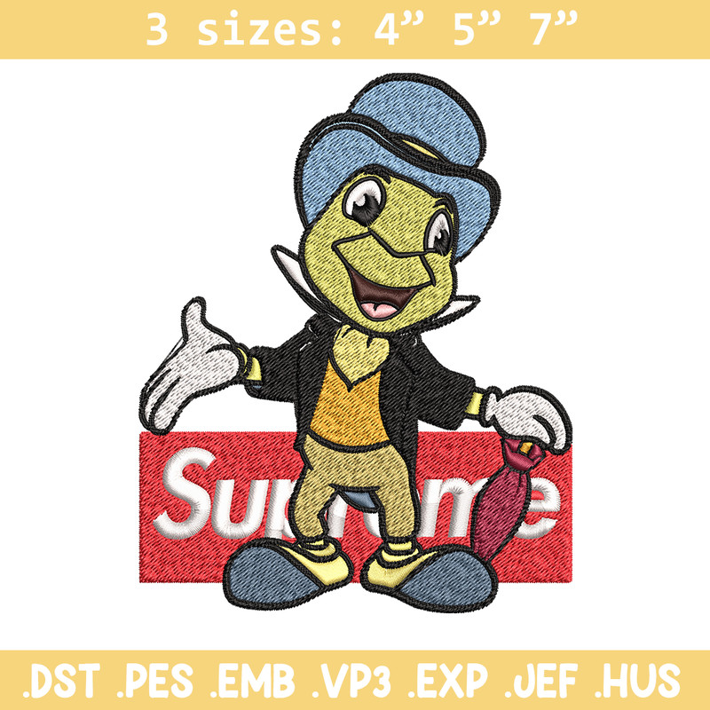 Jimimy cricket supreme Embroidery design, Jimimy cricket Embroidery, cartoon design, Embroidery File, Instant download..jpg