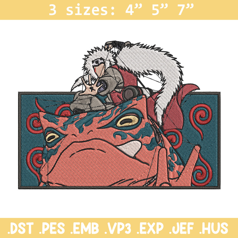 Jiraiya rectangle Embroidery Design, Naruto Embroidery, Embroidery File, Anime Embroidery, Anime shirt, Digital download.jpg