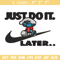Just Do It Later Smurfs Embroidery design, Smurfs Embroidery, logo design, Embroidery File, logo shirt, Digital download.jpg