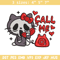 Kitty Ghostface Call Me Embroidery Design, Hello kitty Embroidery, Embroidery File, Cartoon shirt, Digital download..jpg