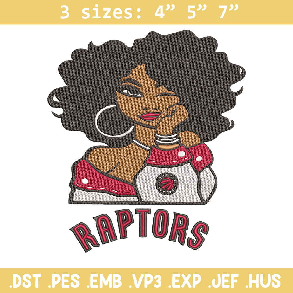 Toronto Raptors girl embroidery design, NBA embroidery, Sport embroidery,Embroidery design, Logo sport embroidery..jpg