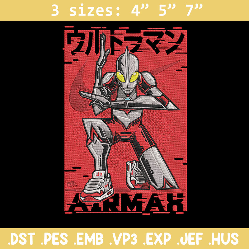 Ultraman poster Embroidery Design, Ultraman Embroidery, Embroidery File, Anime Embroidery, Anime shirt, Digital download.jpg