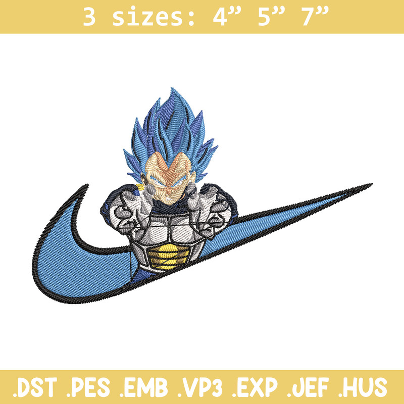 Vegeta Blue Embroidery Design, Dragonball Embroidery, Embroidery File, Nike Embroidery, Anime shirt, Digital download.jpg
