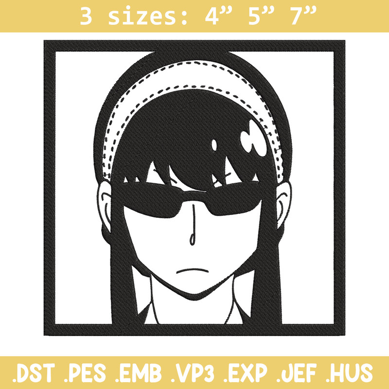 Yor forger Embroidery Design, Spy x family Embroidery, Embroidery File, Anime Embroidery, Anime shirt, Digital download.jpg