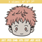Yuji chibi Embroidery Design, Jujutsu Embroidery, Embroidery File, Anime Embroidery, Anime shirt, Digital download..jpg