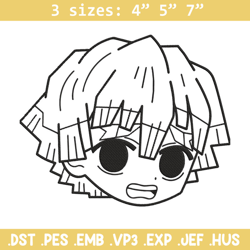 Zenitsu chibi Embroidery Design,Demon slayer Embroidery,Embroidery File,Anime Embroidery,Anime shirt, Digital download.jpg