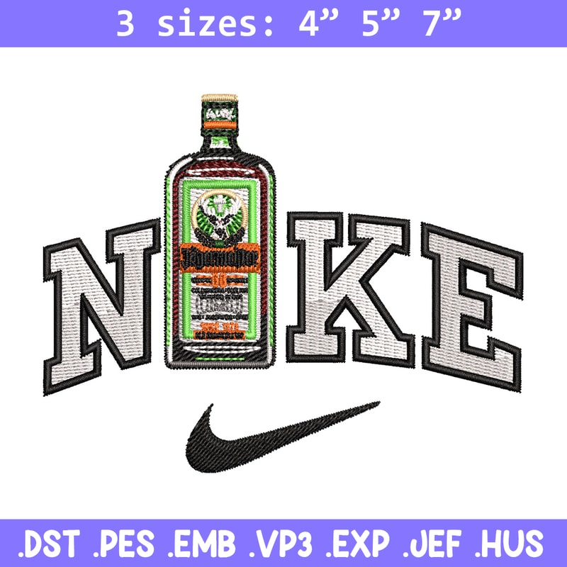 Bottle x nike logo embroidery design, Nike embroidery, Embroidery file, Embroidery shirt, Nike design, Digital download.jpg