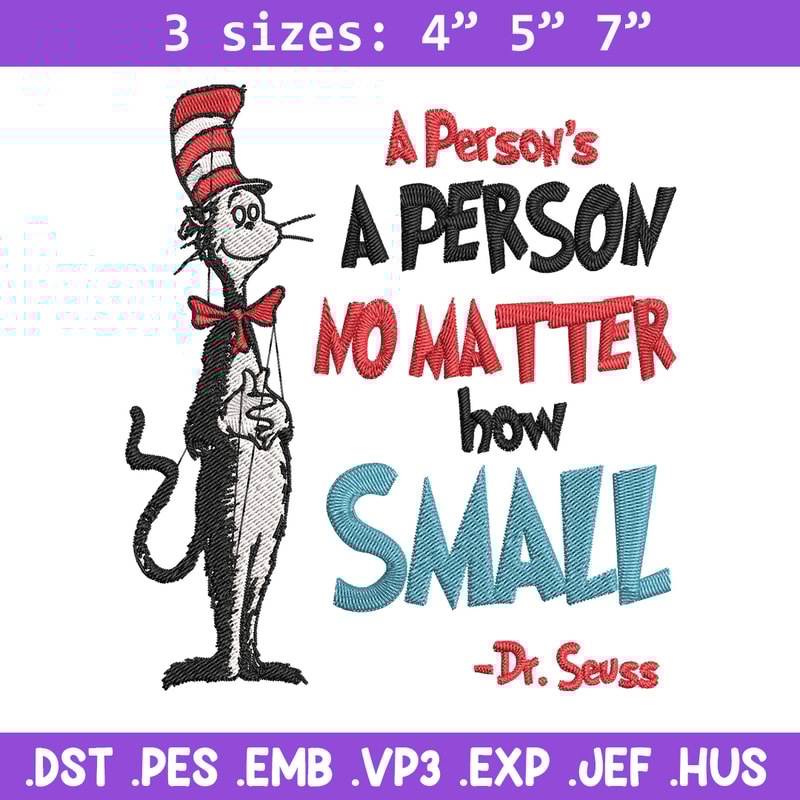 A person's no matter how small Dr Seuss Embroidery Design, Dr Seuss Embroidery, Embroidery File, Digital download..jpg