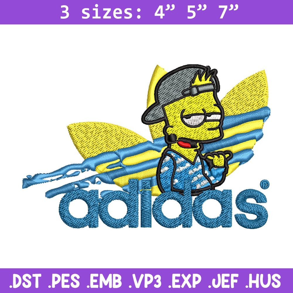 Bart bad boy adidas Embroidery Design,Adidas Embroidery, Brand Embroidery, Embroidery File, Logo shirt, Digital download.jpg