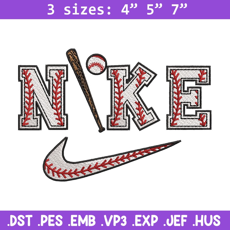 Baseball x nike embroidery design, Baseball embroidery, Nike design, Embroidery shirt, Embroidery file, Digital download.jpg