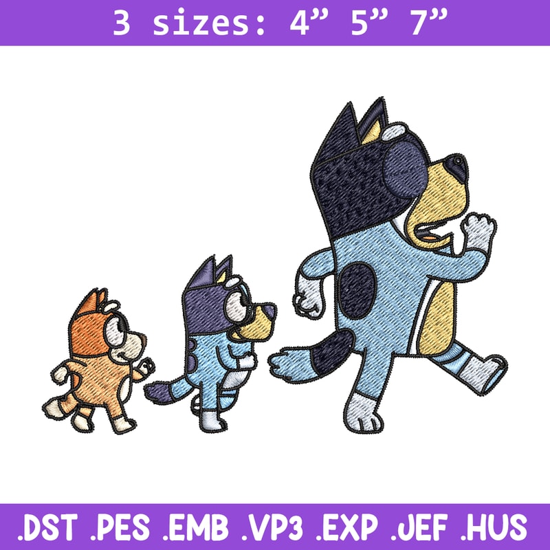 Bluey bingo and dad Embroidery, Bluey Embroidery, Embroidery File, cartoon design, cartoon shirt, Digital download..jpg