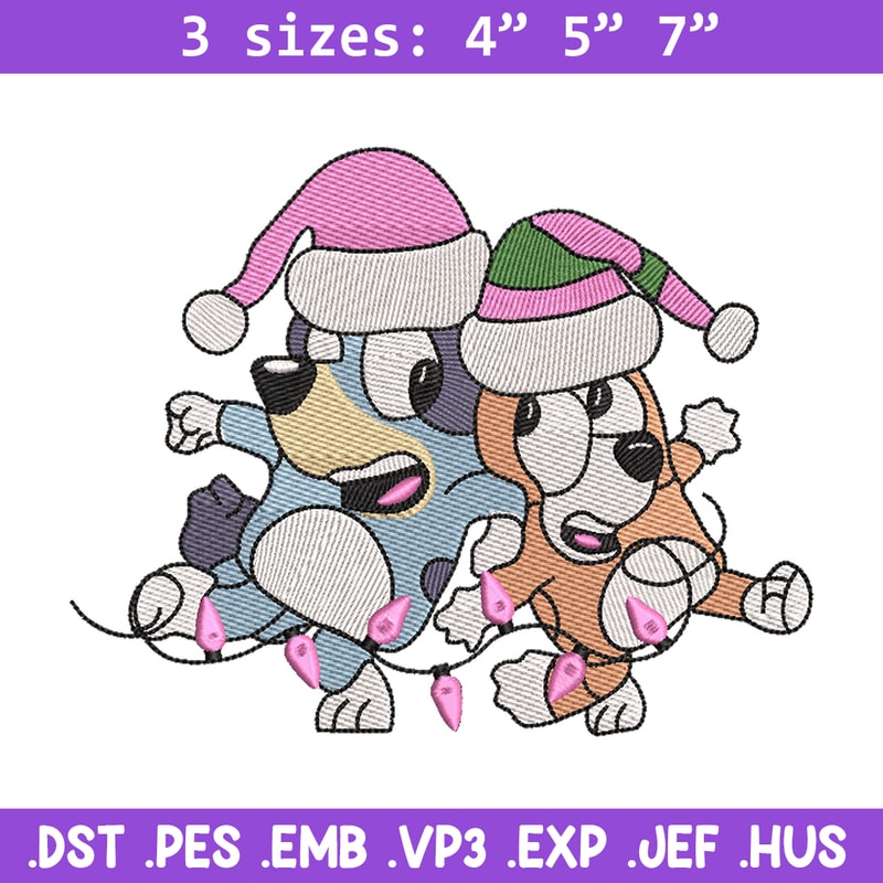 Bluey bingo embroidery design, Bluey embroidery, Chrismas design, Embroidery file, Embroidery shirt, Digital download.jpg