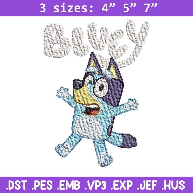 Bluey Embroidery, Bluey Cartoon Embroidery, cartoon Embroidery, cartoon shirt, Embroidery File, Instant download..jpg