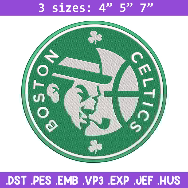 Boston Celtics logo embroidery design, NBA embroidery, Sport embroidery,Logo sport embroidery, Embroidery design.jpg