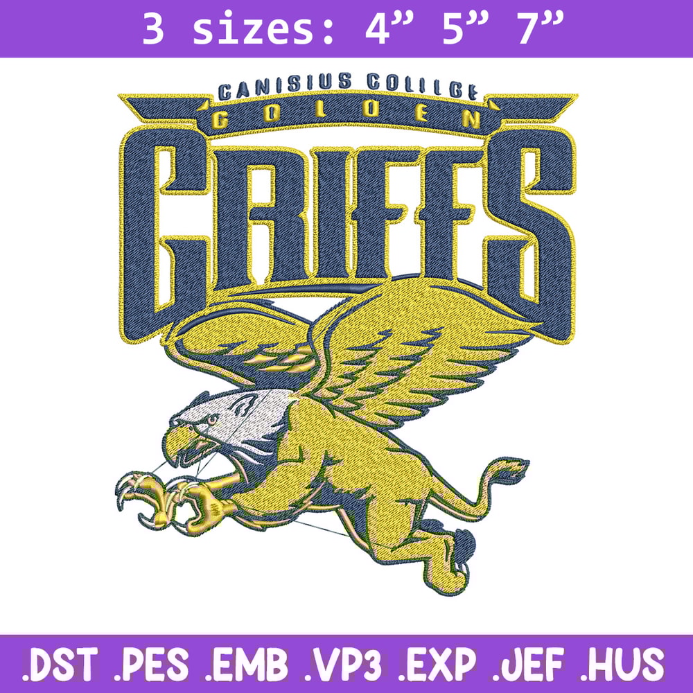 Canisius College logo embroidery design, Hockey embroidery, Sport embroidery, logo sport embroidery, Embroidery design.jpg