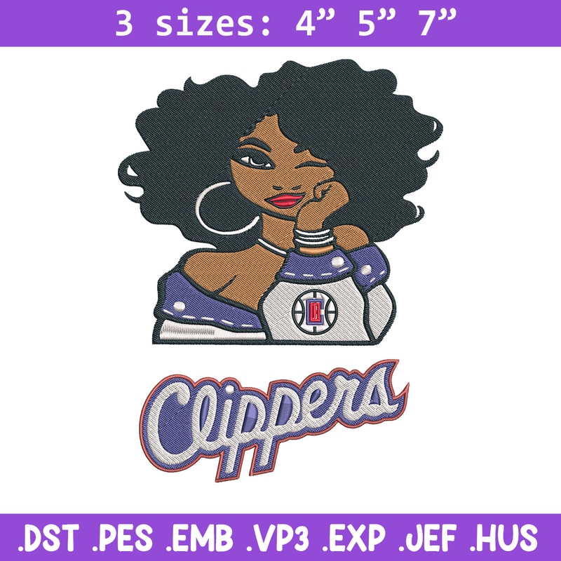 Clippers girl embroidery design, NBA embroidery,Sport embroidery,Embroidery design,Logo sport embroidery.jpg