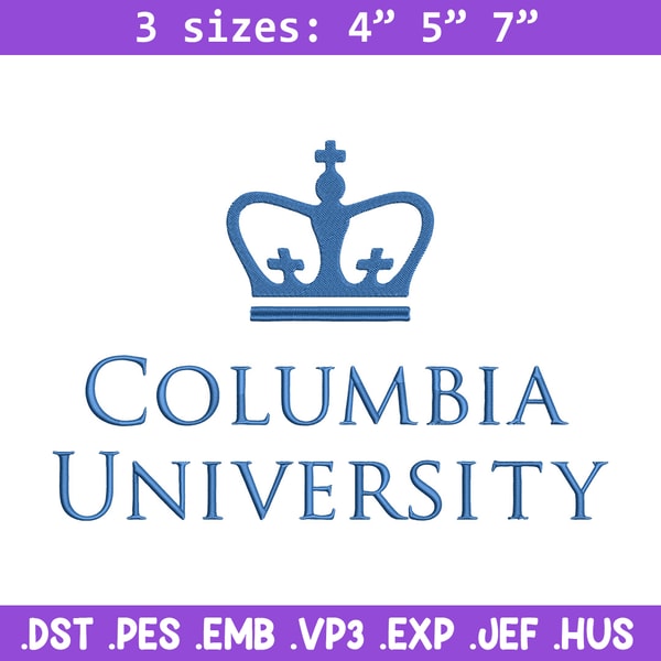 Columbia University logo embroidery design, Sport embroidery, logo sport embroidery, Embroidery design,NCAA embroidery..jpg