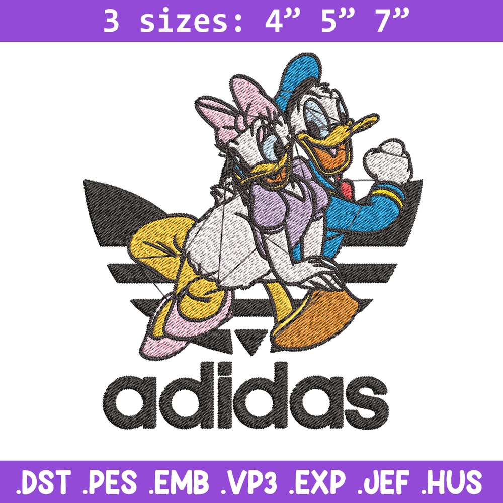 Daisy x duck adidas Embroidery Design, Adidas Embroidery, Brand Embroidery, Embroidery File,Logo shirt,Digital download.jpg