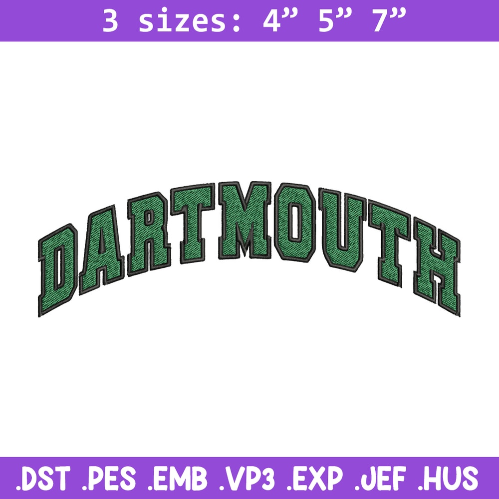 Dartmouth logo embroidery design, Baseball embroidery, Sport embroidery, logo sport embroidery, Embroidery design.jpg
