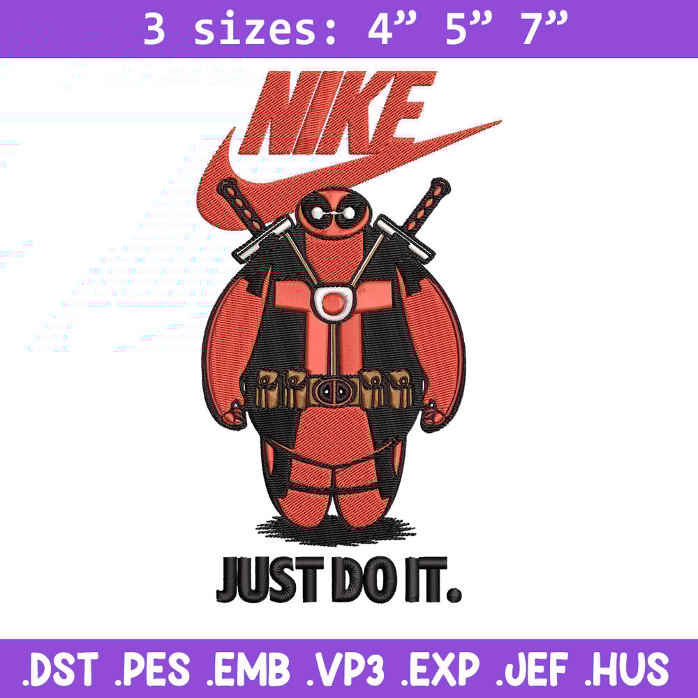 Deadpool funny Nike Embroidery design, Deadpool funny Embroidery, Nike design, Embroidery file, Instant download..jpg