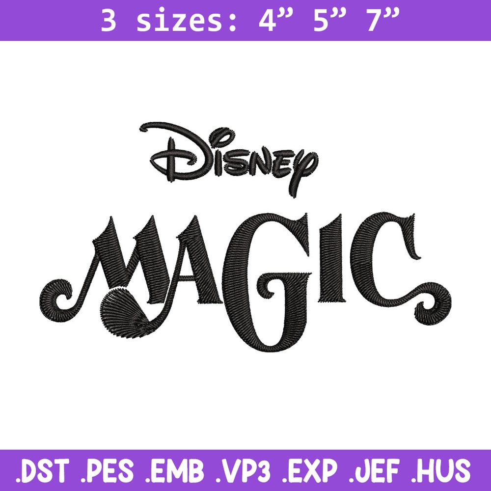 Disney Magic Embroidery Design, Disney logo Embroidery, Embroidery File, Embroidery design, Digital download..jpg