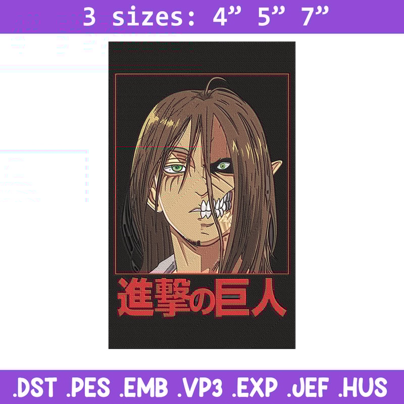 Eren form Embroidery Design, Aot Embroidery,Embroidery File, Anime Embroidery,Anime shirt,Digital download.jpg