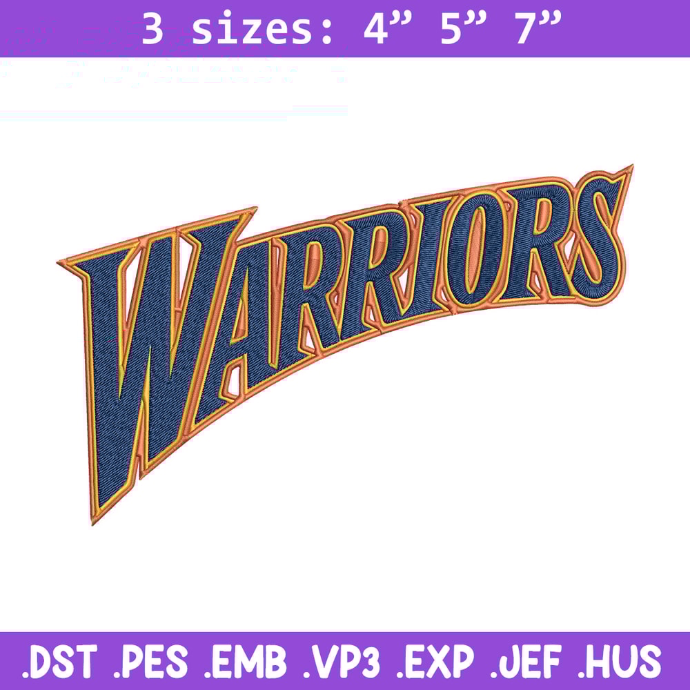 Golden State Warriors logo embroidery design, NBA embroidery, Sport embroidery, Embroidery design,Logo sport embroidery..jpg