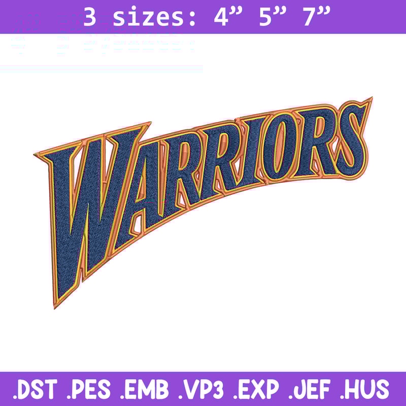 Golden State Warriors logo embroidery design, NBA embroidery, Sport embroidery, Embroidery design,Logo sport embroidery..jpg