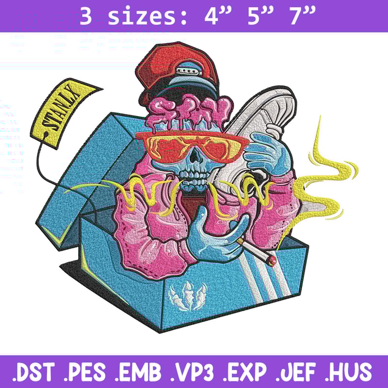 Graffiti skull Embroidery Design, Graffiti Embroidery, Embroidery File, Anime Embroidery, Anime shirt, Digital download.jpg