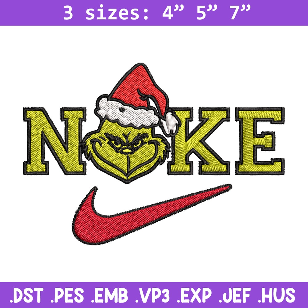 Grinch chrismas nike Embroidery Design, Nike Embroidery, Brand Embroidery, Embroidery File, Logo shirt, Digital download.jpg
