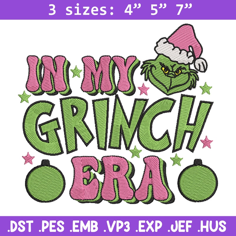Grinch era embroidery design, Grinch embroidery, Chrismas design,Embroidery shirt, Embroidery file, Digital download.jpg
