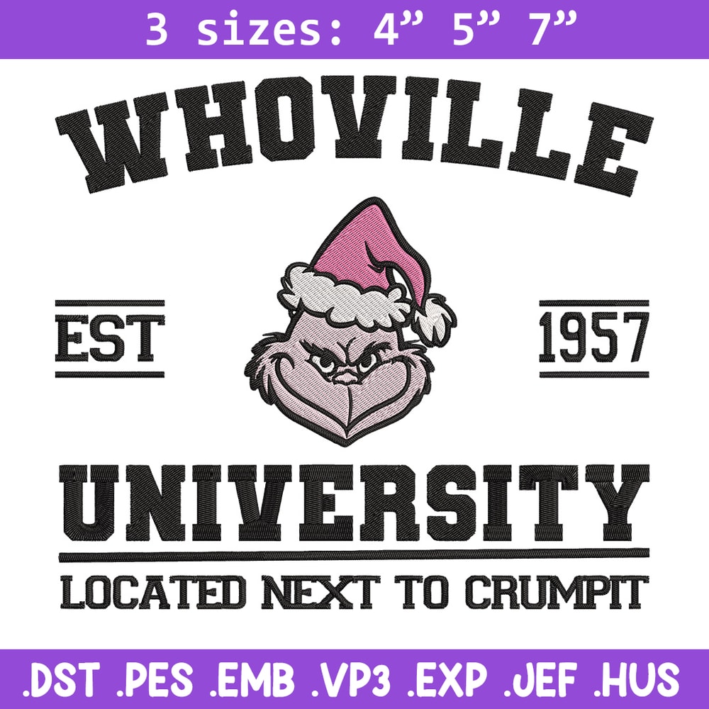 Grinch est 1957 Embroidery Design, Grinch Embroidery, Embroidery File, Chrismas Embroidery, Anime shirt,Digital download.jpg