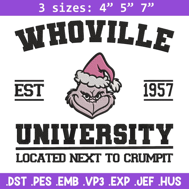 Grinch est 1957 Embroidery Design, Grinch Embroidery, Embroidery File, Chrismas Embroidery, Anime shirt,Digital download.jpg