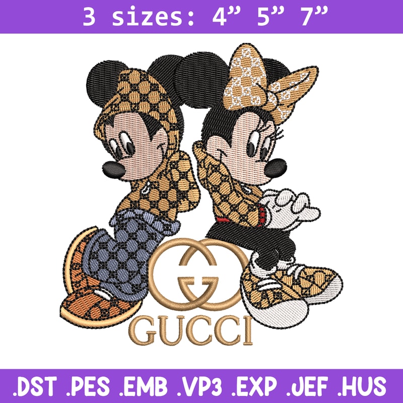 Gucci Mickey And Minnie Embroidery design, Disney Embroidery, Disney design, Embroidery File, Digital download..jpg