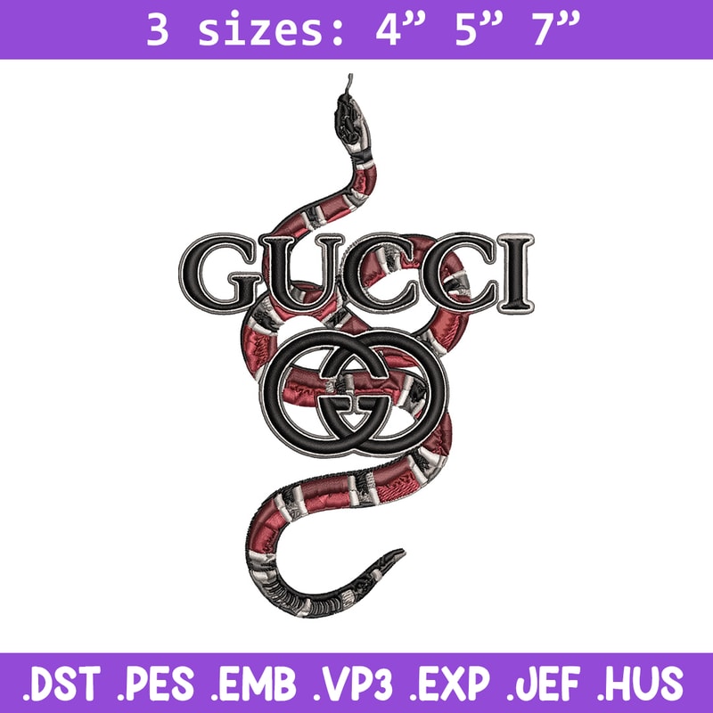 Gucci snake Embroidery Design, Gucci Embroidery, Brand Embroidery, Logo shirt, Embroidery File, Digital download.jpg