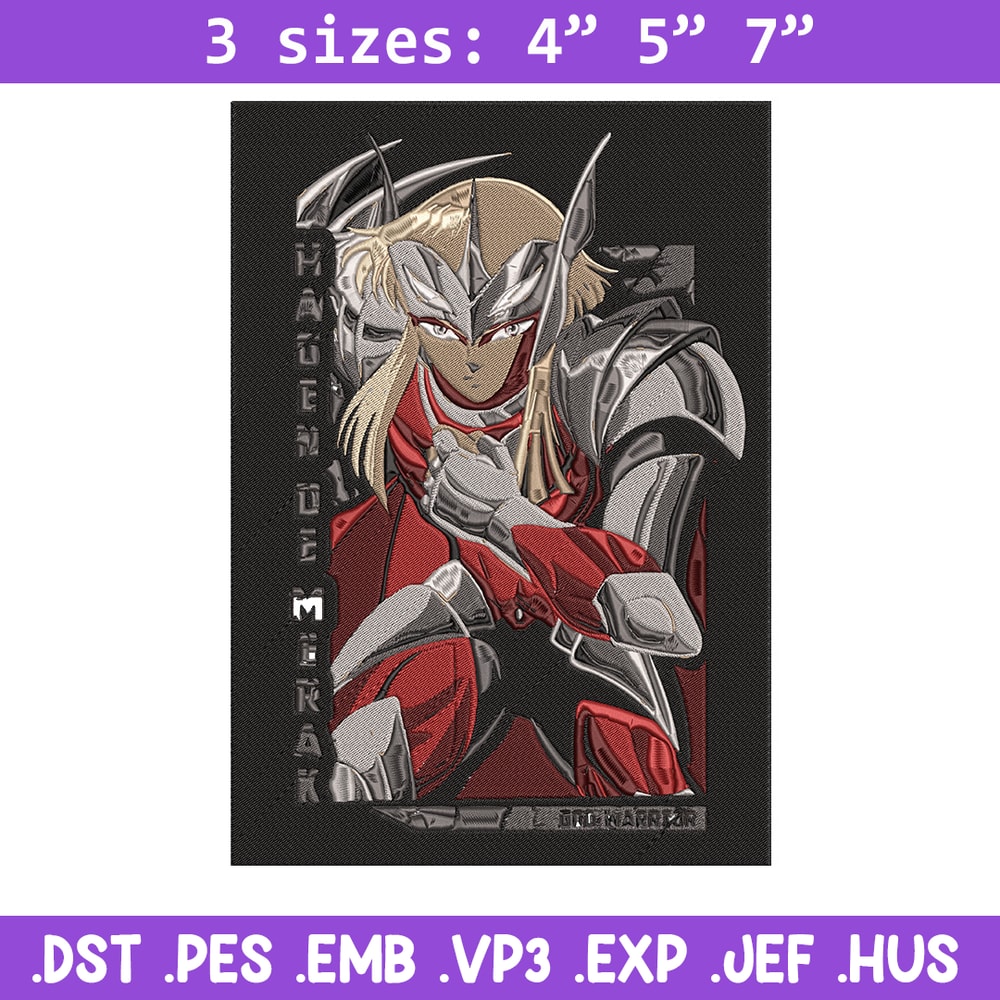 Hagen poster Embroidery Design, Saint Seiya Embroidery, Embroidery File, Anime Embroidery, Anime shirt, Digital download.jpg