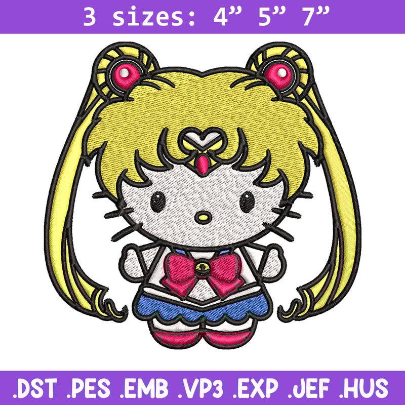 Hallokitty Sailor Moon Embroidery design, Hallokitty Embroidery, cartoon design, Embroidery File, Digital download..jpg
