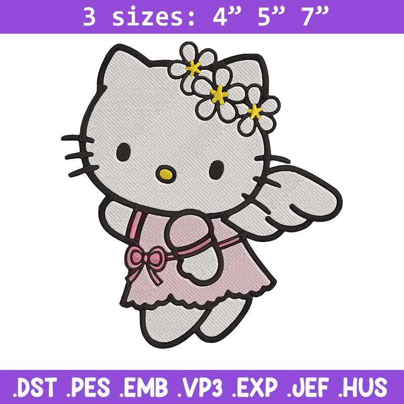 Hello Kitty angel Embroidery Design, Hello kitty Embroidery, Embroidery File, Anime Embroidery, Digital download.jpg