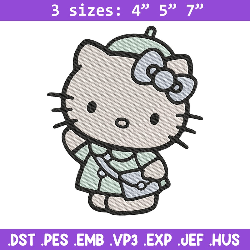 Hello Kitty girl Embroidery Design, Hello kitty Embroidery, Embroidery File, Anime Embroidery, Digital download.jpg