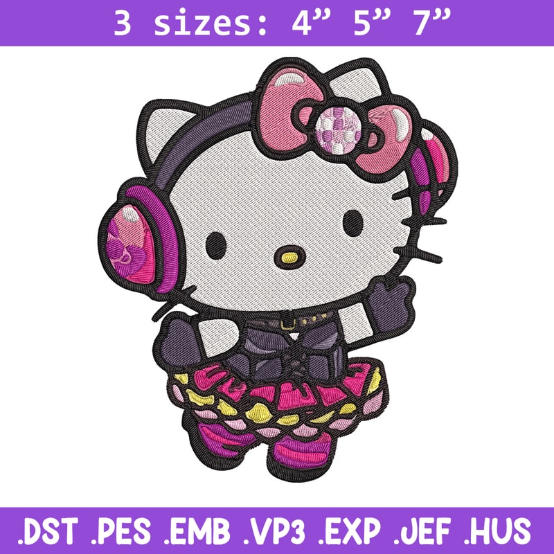 Hello Kitty idol Embroidery Design, Hello kitty Embroidery, Embroidery File, Anime Embroidery, Digital download.jpg