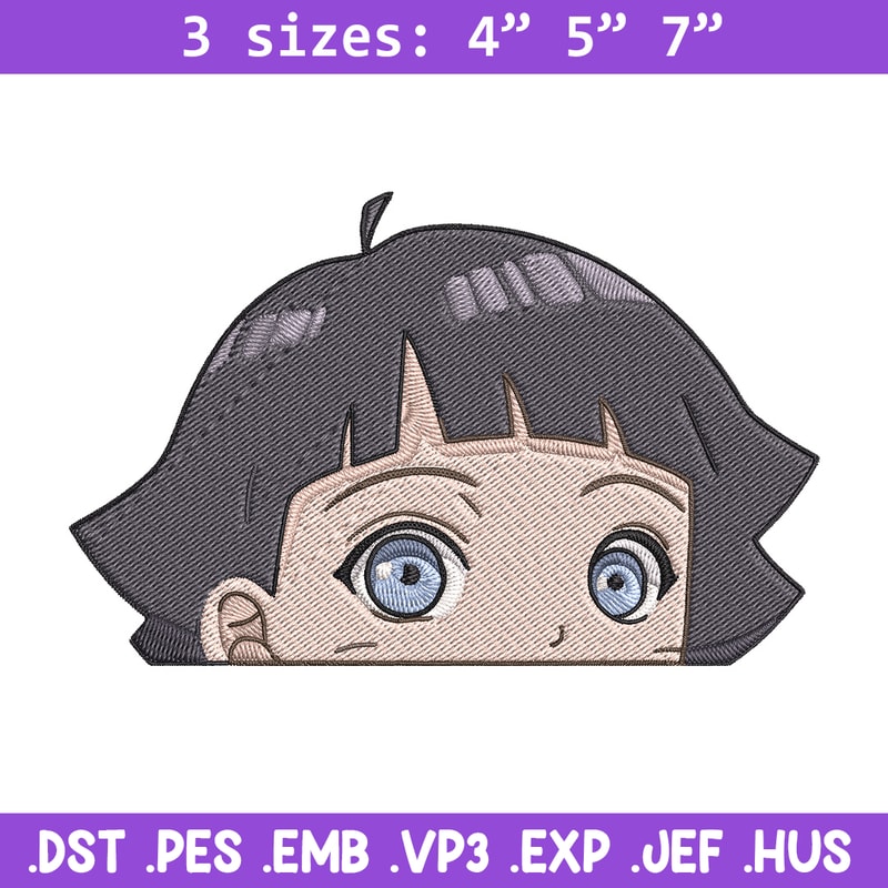 Himawari Peeker Embroidery Design, Naruto Embroidery, Embroidery File, Anime Embroidery, Anime shirt, Digital download.jpg