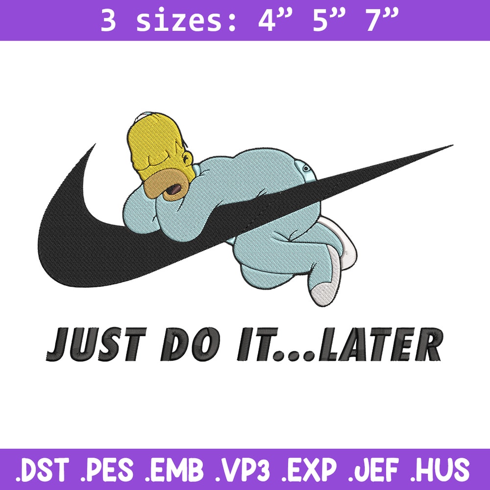 Homer x nike Embroidery Design, Simpson Embroidery, Embroidery File, Nike Embroidery, Anime shirt, Digital download..jpg