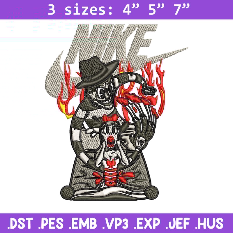 Horror cartoon Nike Embroidery design, cartoon Embroidery, Nike design, Embroidery file, logo shirt, Instant download..jpg