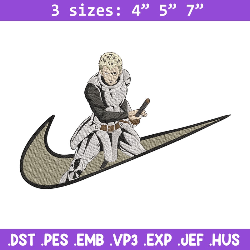 Iaian x nike Embroidery Design, One punch man Embroidery, Embroidery File, Nike Embroidery, Anime shirt,Digital download.jpg