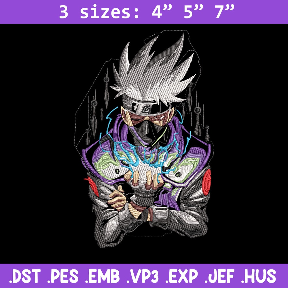 Kakashi Poster Embroidery Design, Naruto Embroidery, Embroidery File, Anime Embroidery,Anime shirt, Digital download.jpg