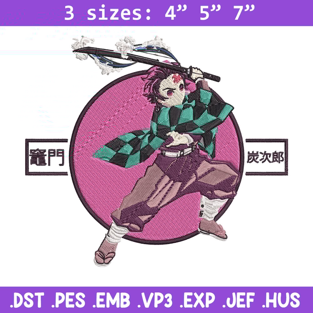 Kamado Tanjiro Embroidery Design, Demon slayer Embroidery,Embroidery File, Anime Embroidery,Anime shirt,Digital download.jpg