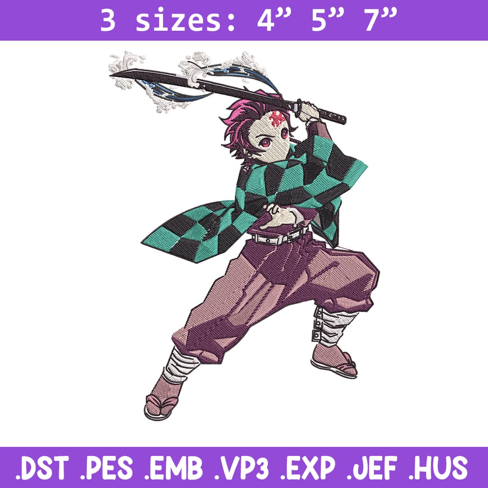 Kamado Tanjiro Embroidery Design, Demon slayer Embroidery,Embroidery File,Anime Embroidery,Anime shirt,Digital download.jpg